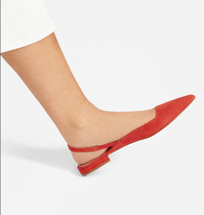 everlane the editor suede slingback flats