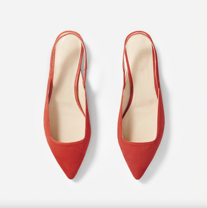 everlane the editor suede slingback flats