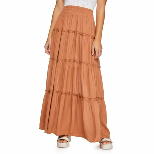 wild skye gauzy tiered maxi skirt