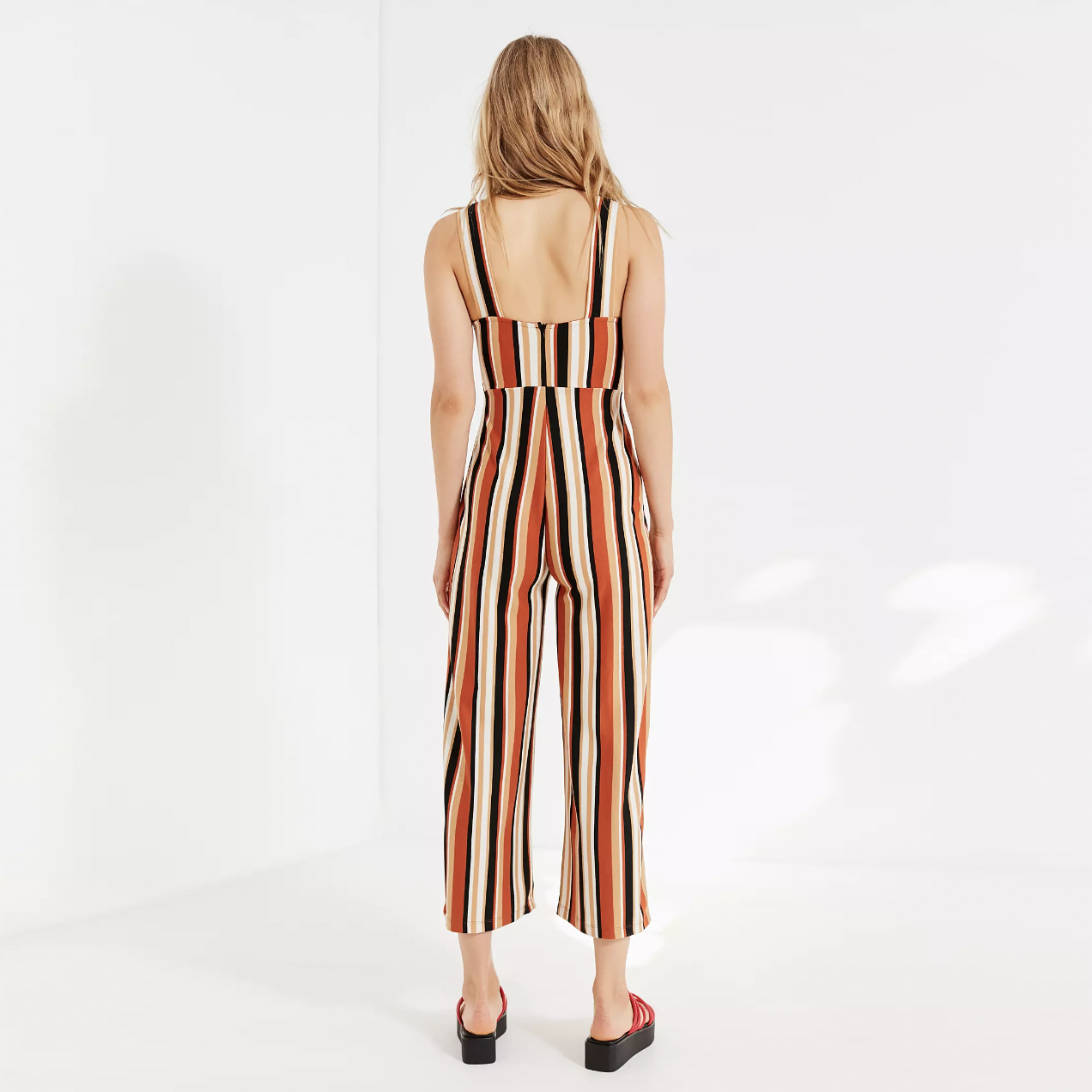 UO delaney striped jumpsuit