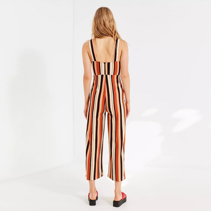 UO delaney striped jumpsuit
