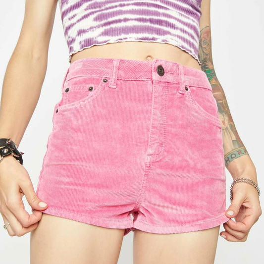 nwt bdg tampa pink cord high rise shorts