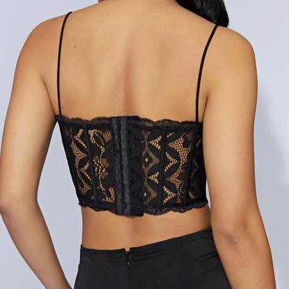 nwt meshki bellamy scallop lace bodice