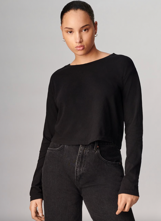denim forum the kate boxy long sleeve tee