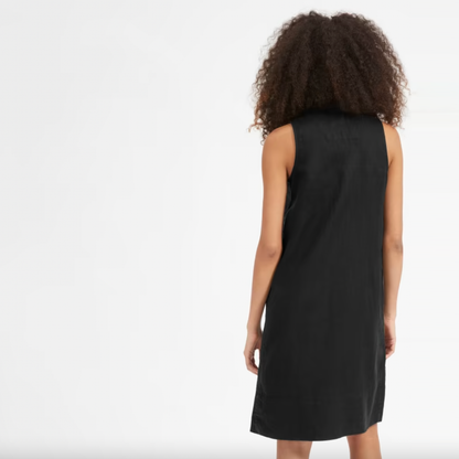 everlane the linen sleeveless shirt dress