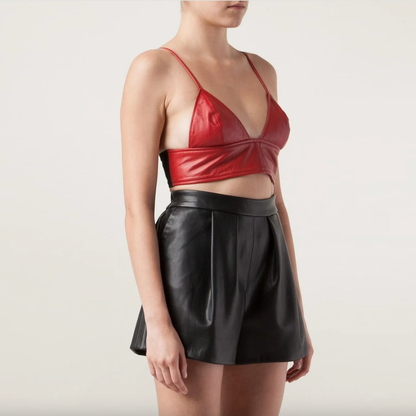 love leather lamb + silk babe long line bralette