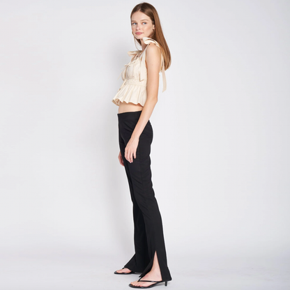 en saison sveta tie shoulder ruched top