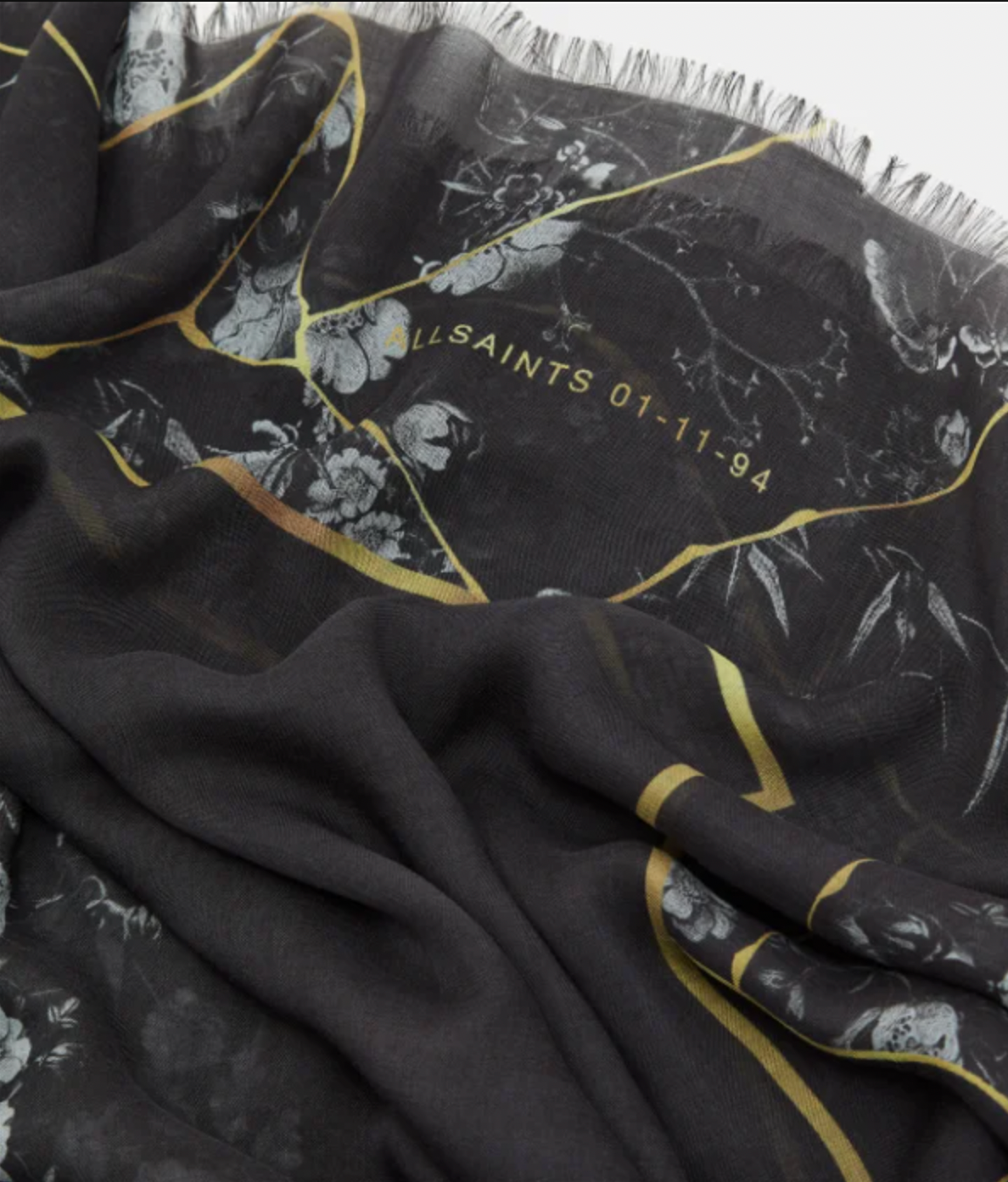 all saints buruberu skull large square scarf