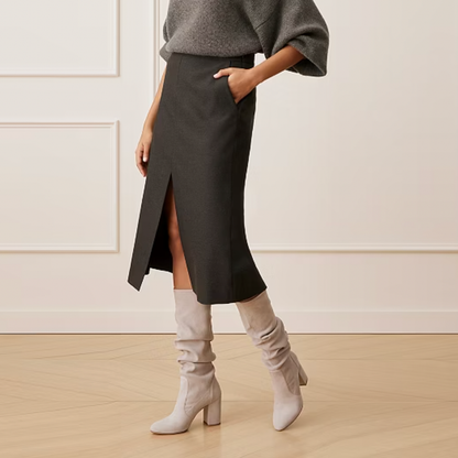 nwot 1. state suede heeled slouchy boots