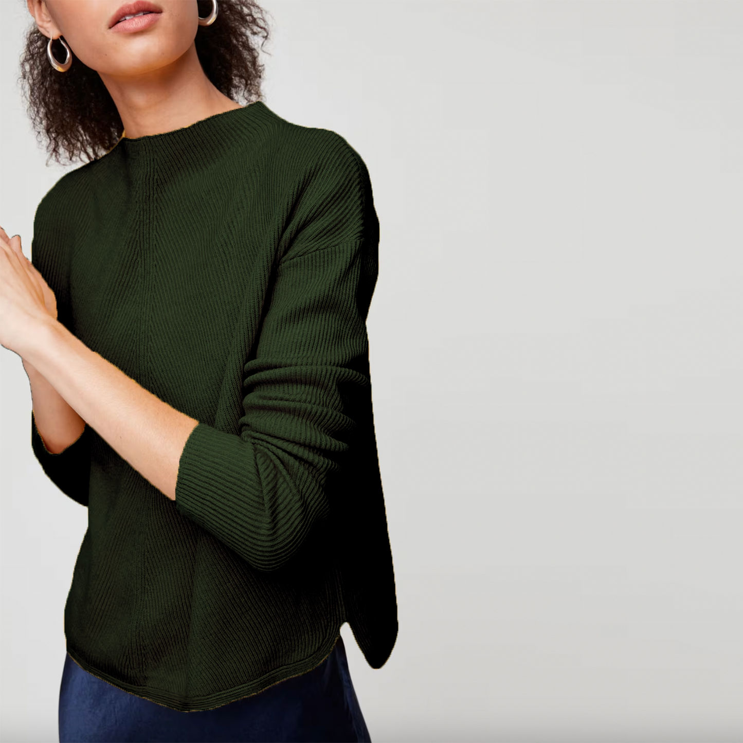 babaton chalmers wool ribbed mockneck sweater