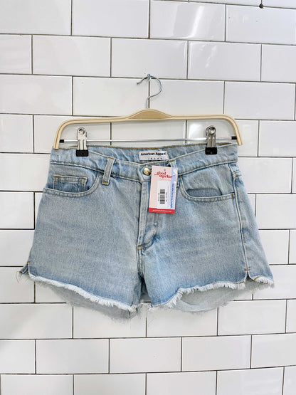 american apparel playboy patch denim shorts