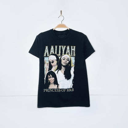 aaliyah princess of r&b graphic tee
