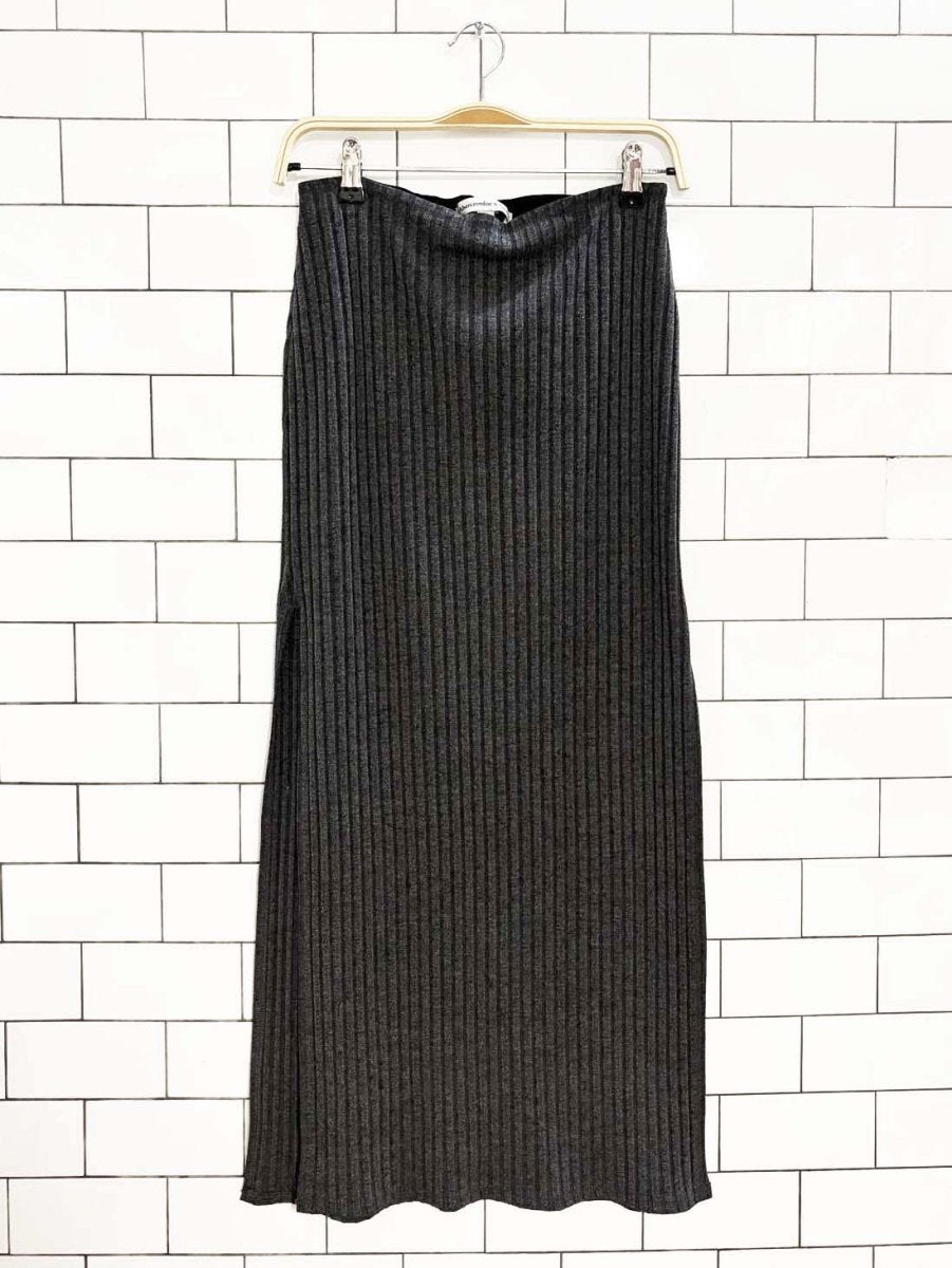 abercrombie & fitch side slit rib knit maxi skirt - good market thrift store
