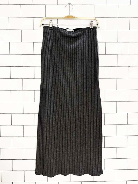 abercrombie & fitch side slit rib knit maxi skirt - good market thrift store