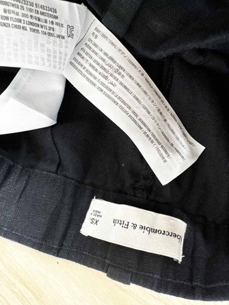 abercrombie linen-blend pleated wide leg trouser - good market thrift store