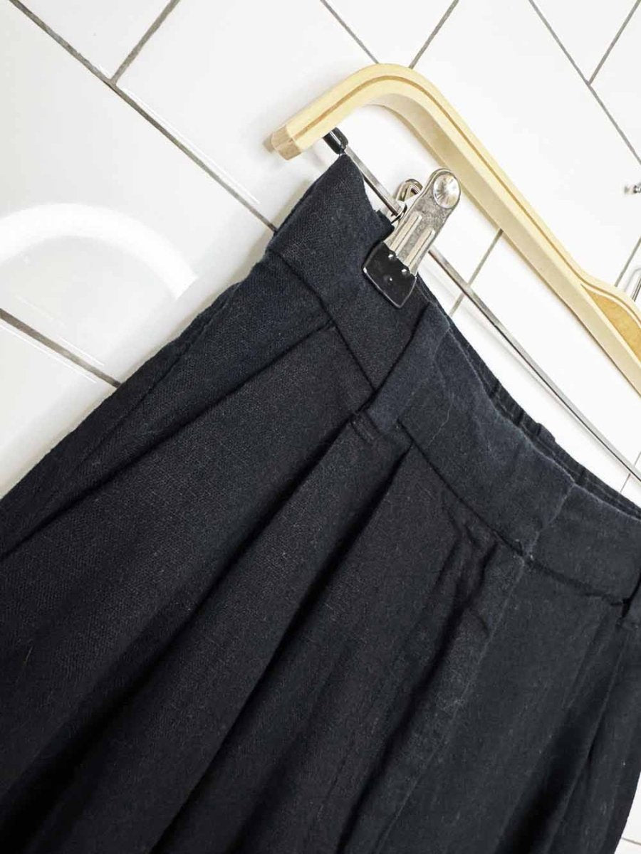 abercrombie linen-blend pleated wide leg trouser - good market thrift store