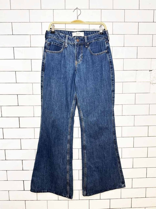 abercrombie low-rise baggy flare leg jeans - good market thrift store