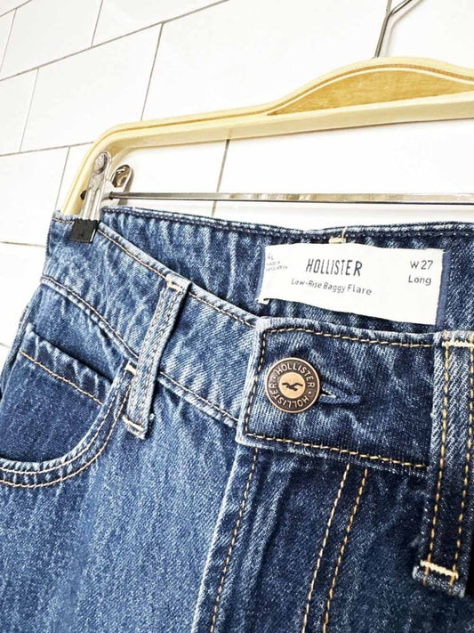 abercrombie low-rise baggy flare leg jeans - good market thrift store