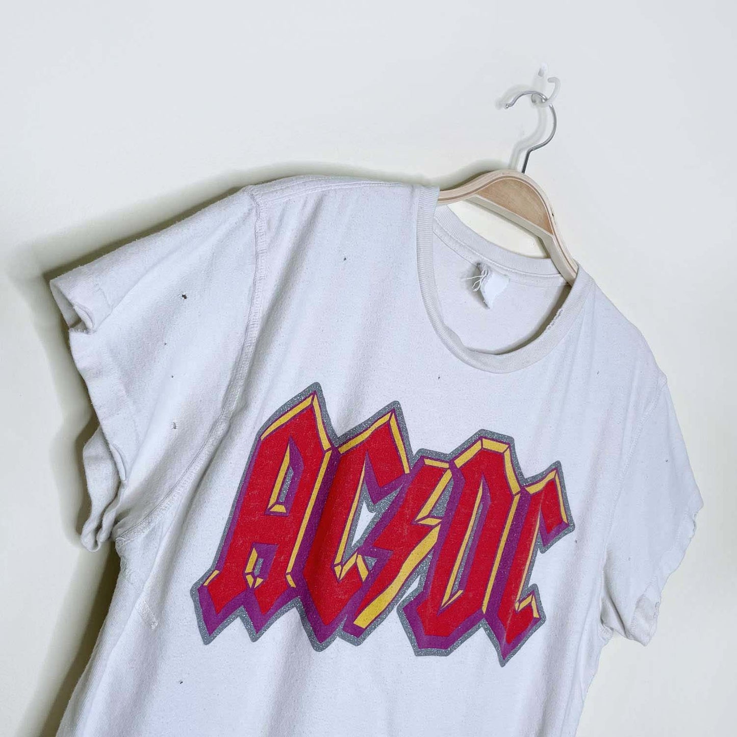 acdc highway to hell '79 distressed tee - size medium