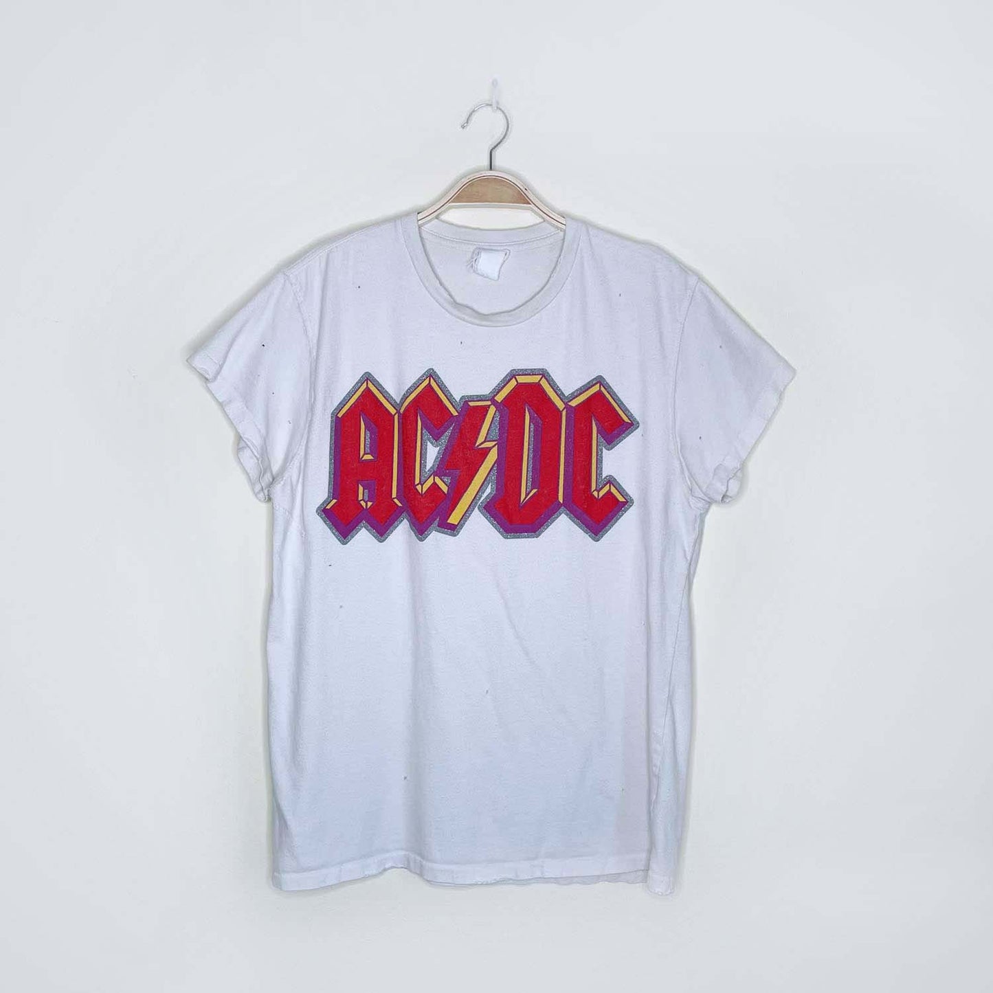 acdc highway to hell '79 distressed tee - size medium