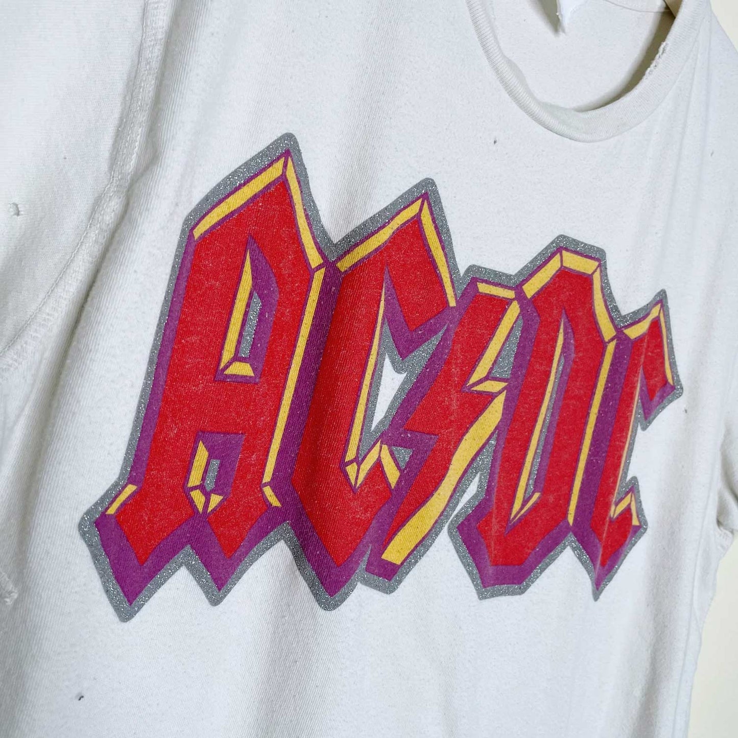 acdc highway to hell '79 distressed tee - size medium