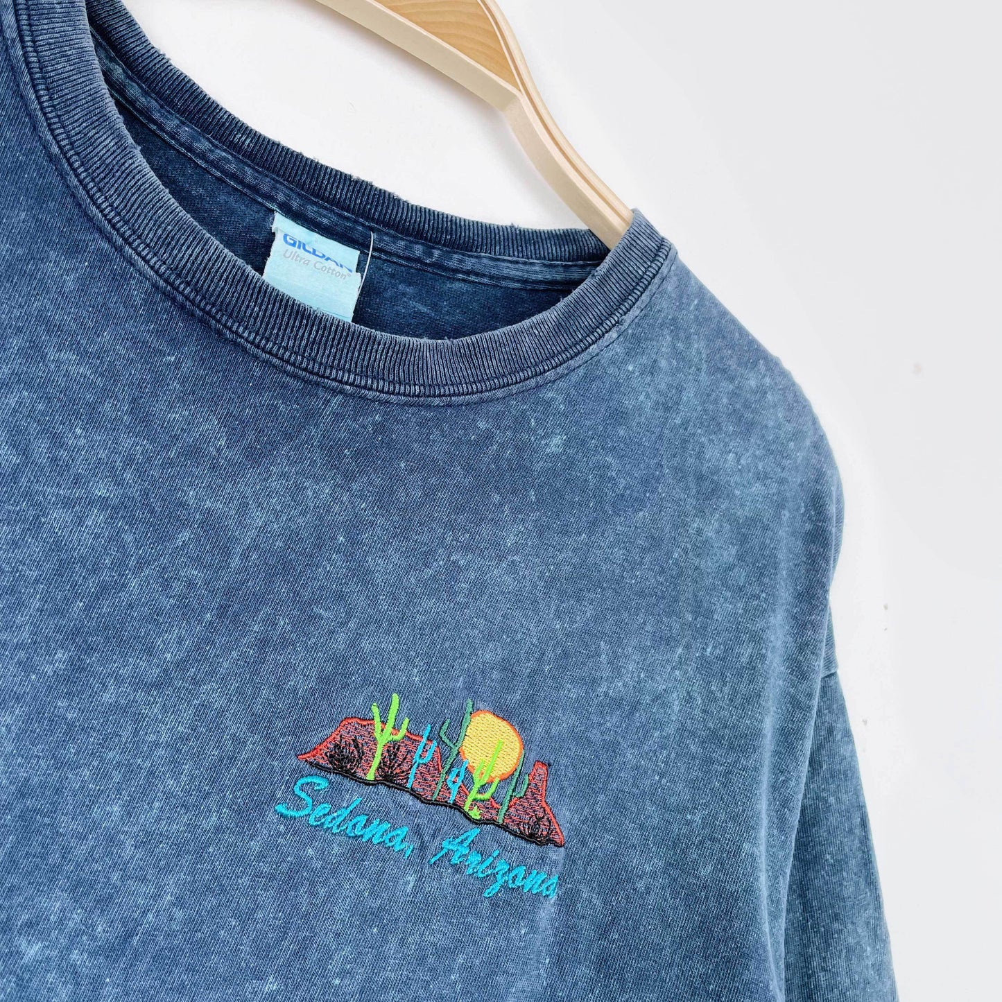 vintage sedona cactus acid wash tee