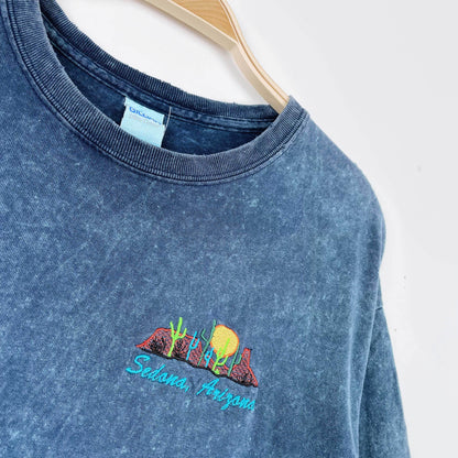 vintage sedona cactus acid wash tee