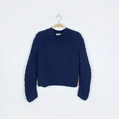 acne studios ribbed-knit crew sweater - size xs