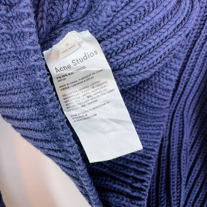 acne studios ribbed-knit crew sweater - size xs