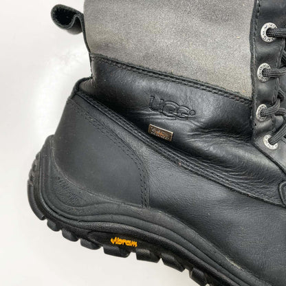 ugg adiondack II black grey sheepskin winter boots