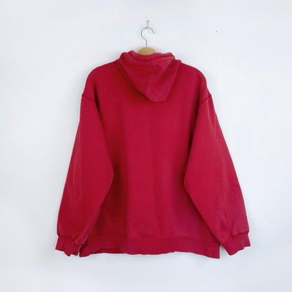 vintage 00's adidas red logo hoodie