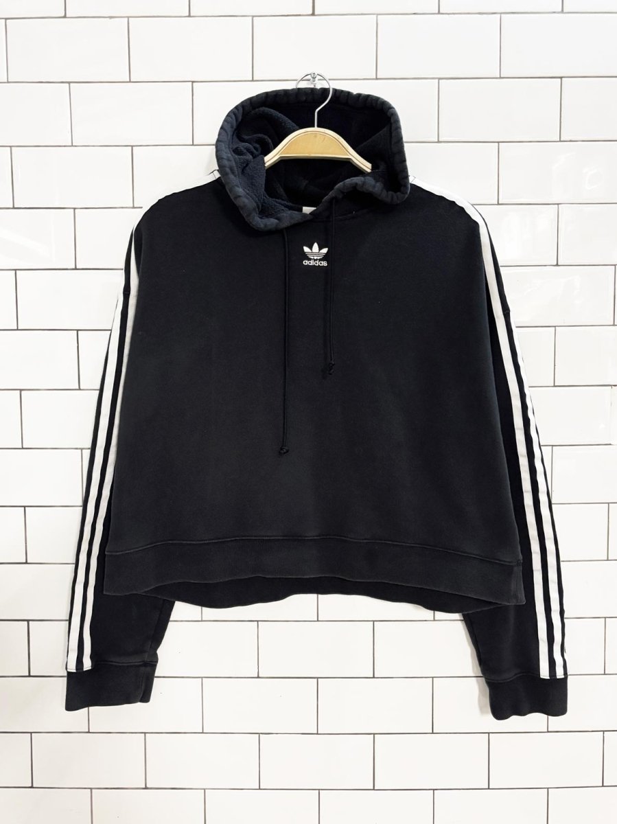 adidas originals crop hooded sweatshirt - good market thrift store