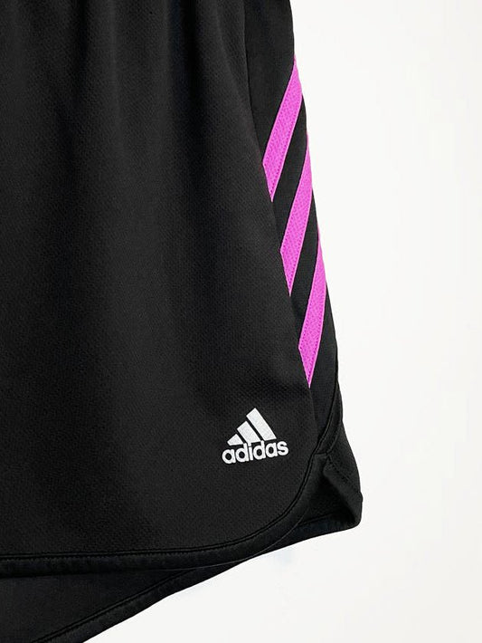 adidas purple striped sporty prep athletic shorts - good market thrift store