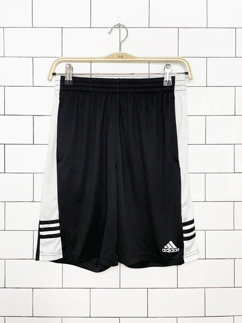 adidas stripe sporty prep athletic shorts - good market thrift store