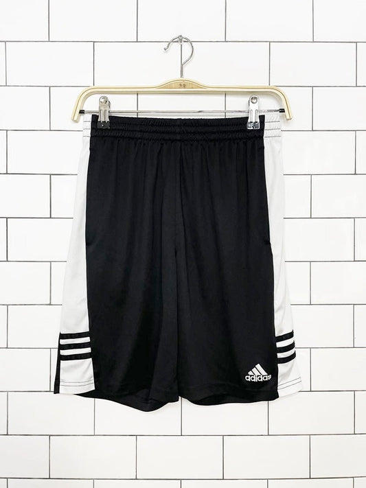 adidas stripe sporty prep athletic shorts - good market thrift store
