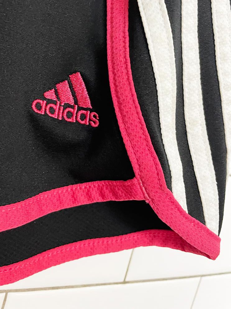 adidas three stripes pink sporty prep athletic short shorts - good market thrift store