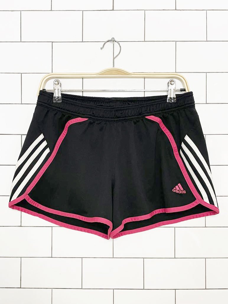 adidas three stripes pink sporty prep athletic short shorts - good market thrift store