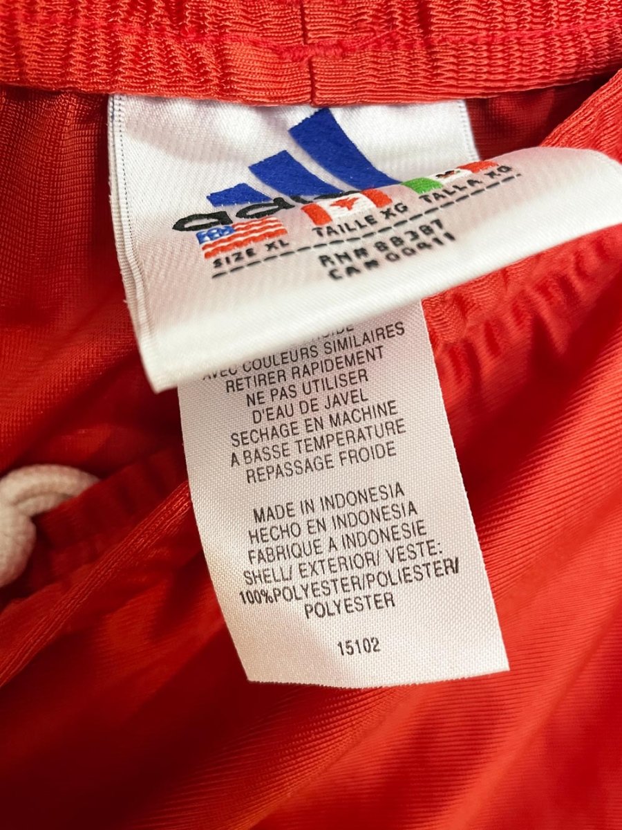 adidas three stripes sateen stripe sporty prep athletic shorts - good market thrift store