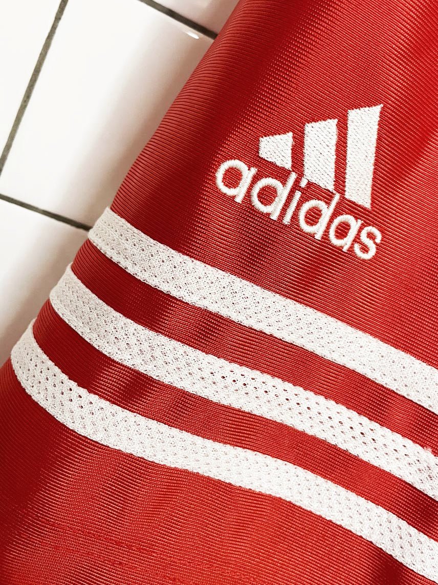 adidas three stripes sateen stripe sporty prep athletic shorts - good market thrift store