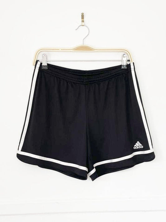 adidas three stripes sateen stripe sporty prep athletic shorts - good market thrift store