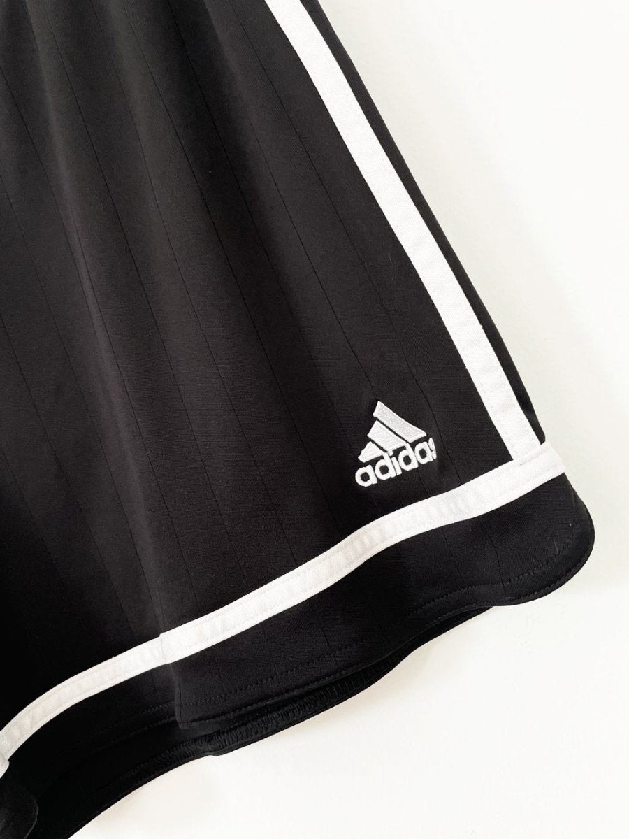adidas three stripes sateen stripe sporty prep athletic shorts - good market thrift store