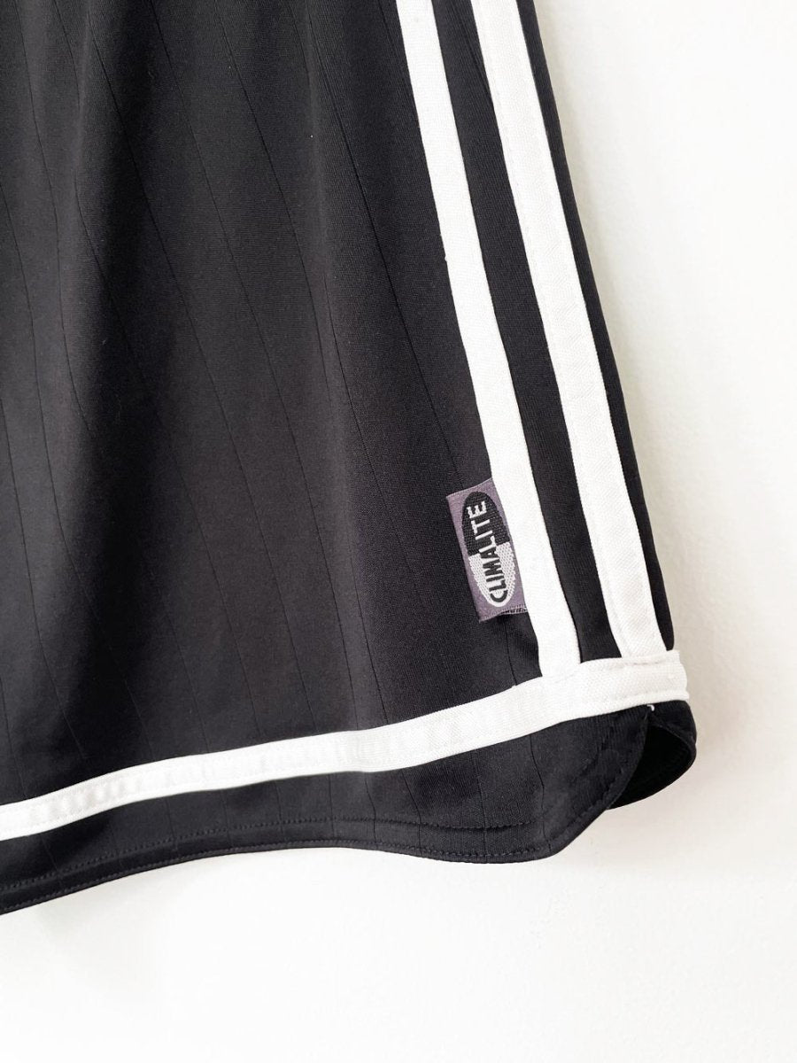 adidas three stripes sateen stripe sporty prep athletic shorts - good market thrift store