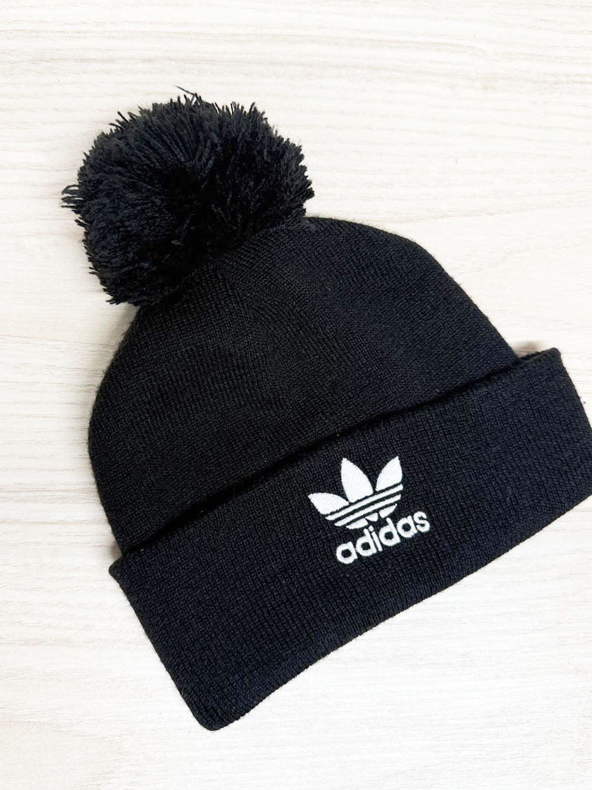 adidas trefoil pom knit toque - good market thrift store