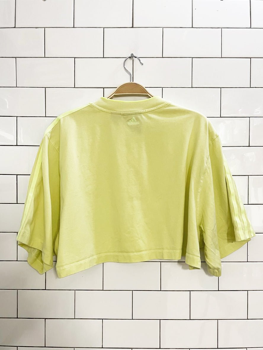 adidas x ivy park three stripes oversized boxy crop top - good market thrift store