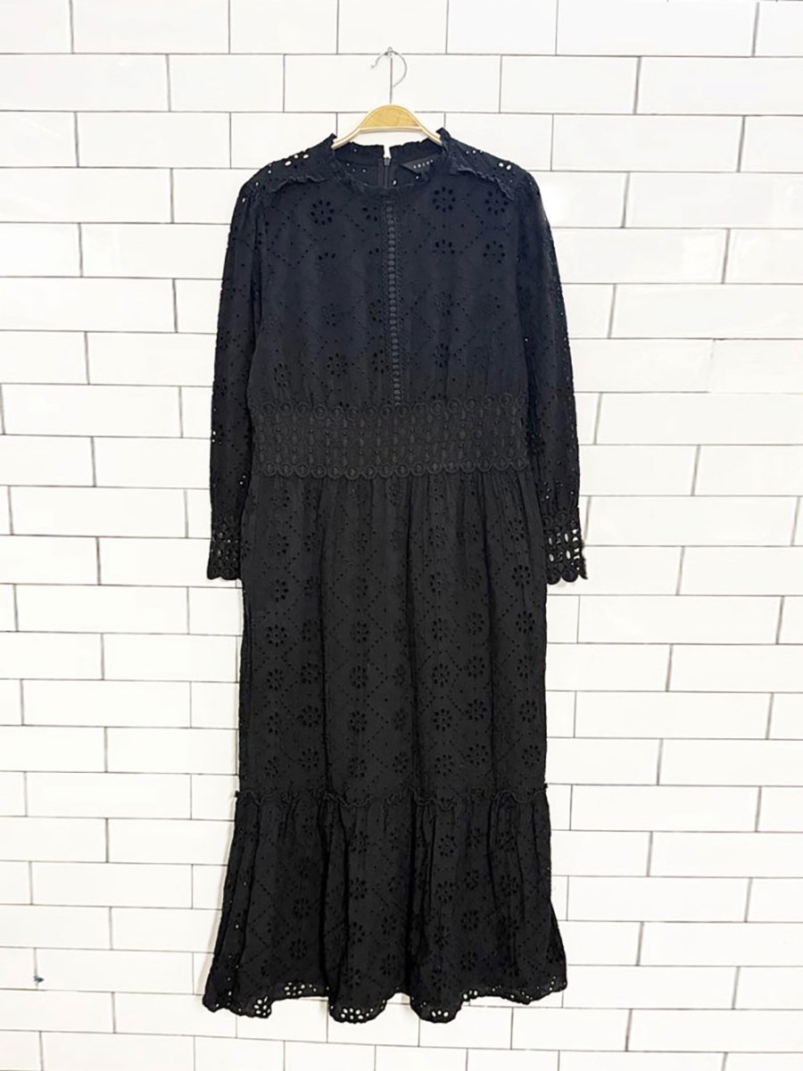 adiva boho eyelet lace maxi dress - good market thrift store
