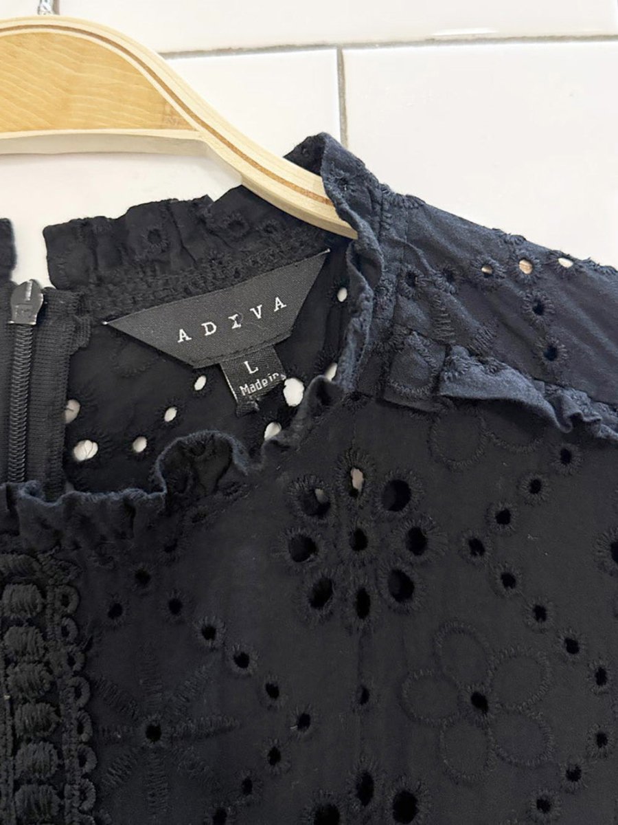 adiva boho eyelet lace maxi dress - good market thrift store