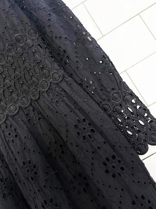 adiva boho eyelet lace maxi dress - good market thrift store