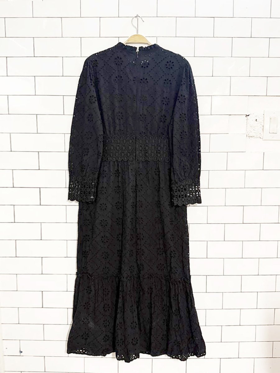 adiva boho eyelet lace maxi dress - good market thrift store