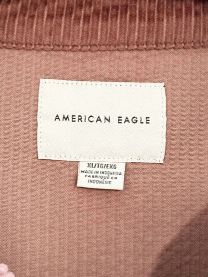 ae chunky cord cropped boxy shirt jacket | american eagle - good market thrift store