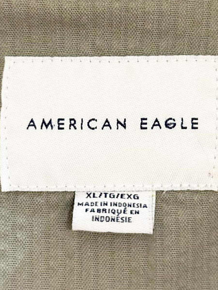 ae chunky cord cropped full button shirt jacket | american eagle - good market thrift store